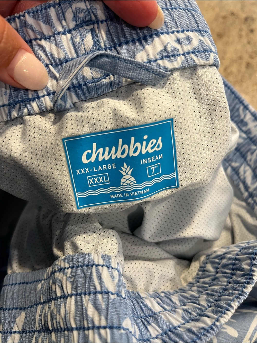 Chubbies The Thigh-napples Classic Swim Trunks Faded Blue Pineapple Men’s XXXL - Picture 2 of 10